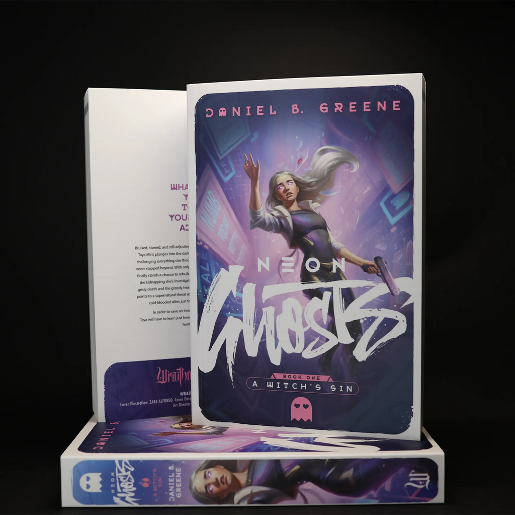 Neon Ghosts: A Witch's Sin' Paperback - Wraithmarked Neon Ghosts: A Witch's Sin' Paperback - Wraithmarked